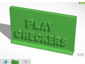 checkers sign signs logos 3d print model - Mito3D