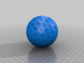generated 120 faces dice algorithm blender die gaming generator rpg toy 3d print model - Mito3D