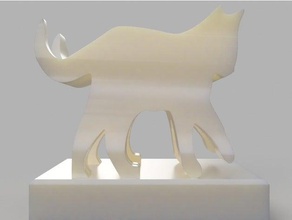 gato cão dupla de arte 3d print model - Mito3D