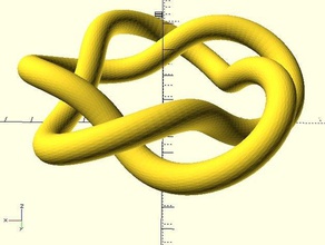 parametric knot smoothed version sculptures 3d print model - Mito3D