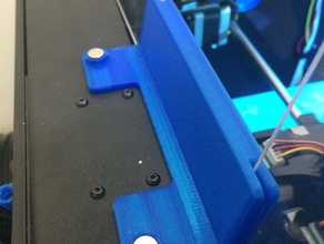 flashforge creator pro rear acrylic panel holder 3d printer accessories 3d print model - Mito3D