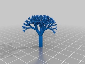 meine benutzerdefinierte Fraktale treefern math Kunst 3d print model - Mito3D