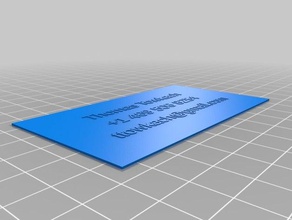 meine maßgeschneiderten business-Kontakt-Karte-generator office 3d print model - Mito3D