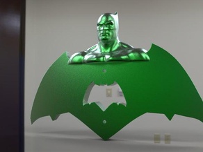 batman krypto interruptor de luz decoração kryptonite 3d print model - Mito3D