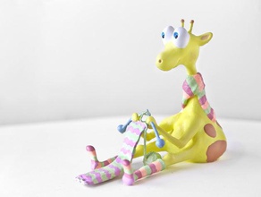 albert temblor de la jirafa las esculturas animal dibujos animados carácter lindo juguete hilo 3d print model - Mito3D
