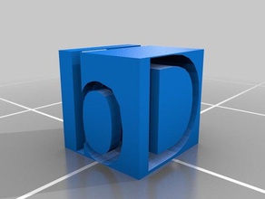 my customized intersected letters art 3d print model - Mito3D
