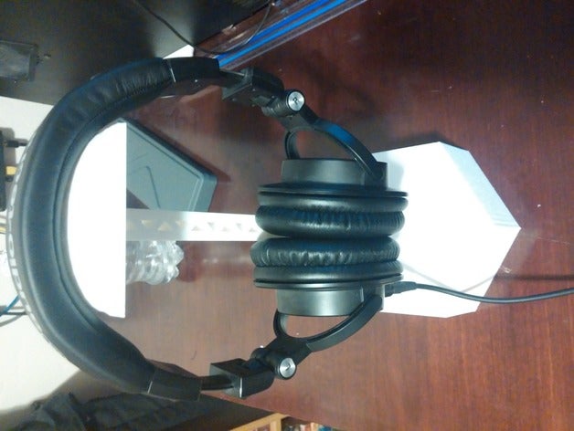 geometric headphone stand music 3D print model - Mito3D