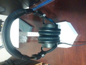geometric headphone stand music 3d print model - Mito3D