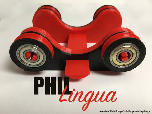 phil lingua 3d printer accessories filament holder spool 3D print model - Mito3D