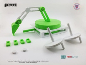 escavadeira engenharia 3d print model - Mito3D