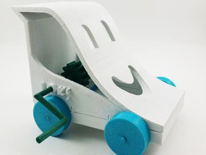 sonriendo coche de juguete mecánica juguetes 3d print model - Mito3D