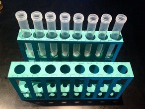 tubo de ensayo titular biología laboratorio lasercut openscad la madera contrachapada reagenzglas 3d print model - Mito3D