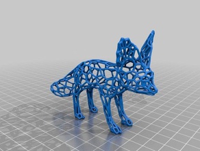 voronoi fennec fox animali 3d print model - Mito3D