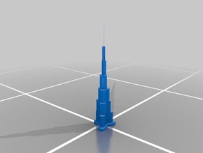 el burj khalifa de los edificios estructuras 3d print model - Mito3D
