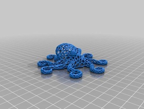 octo-voronoi animais oceano polvos polvo subaquático 3d print model - Mito3D