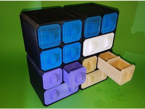 scifi, armazenamento de caixas empilháveis recipientes peito gavetas recipiente empilhável 3d print model - Mito3D