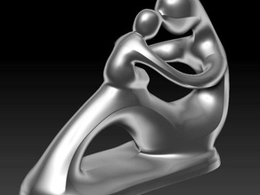 mother child hd remix sculptures mothers day 3d print model - Mito3D