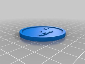 dino 2 token las monedas insignias personalizado 3d print model - Mito3D