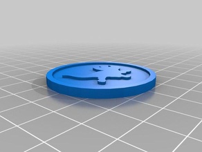 dino3 token Münzen Abzeichen angepasst 3d print model - Mito3D
