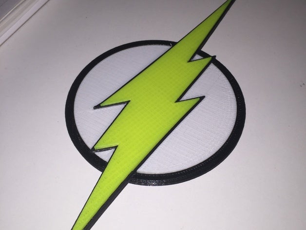 logótipo flash varreduras réplicas quadrinhos dc comics emblema super hero tv série 3D print model - Mito3D