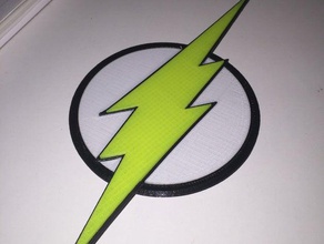 logo flash les analyses des répliques bande-dessinée dc comics l'emblème super hero tv série 3d print model - Mito3D