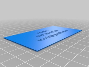 my customized business contact card generator office 3d print model - Mito3D