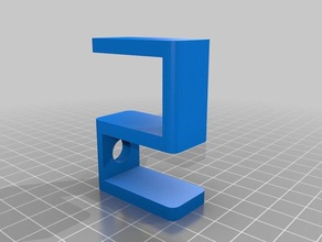 my customized parametric desk hook hole headphone cable office 3d print model - Mito3D