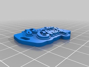 il mio personalizzato multiline tag portachiavi 3d print model - Mito3D