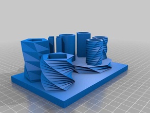 individuelle polygon Spalten Organisation 3d print model - Mito3D
