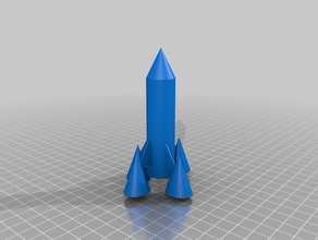 toy rocket prototype 2 toys games hobby model rocketry rockets rocketship test print 3d print model - Mito3D