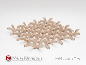 3d estrutura de madeira tripé cnclaser a cozinha jantar router do cnc lasercut compensada stepcraft zenziwerken 3d print model - Mito3D