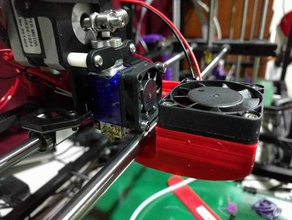 rigidbot solo e3d v6 mk8 parte de montaje del ventilador impresión 3d print model - Mito3D