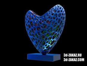 açık kalp tarzı voronoi interaktif 3d print model - Mito3D
