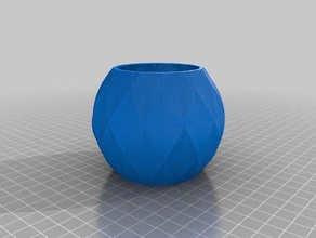 geometric sphere vase flower pot decor customized 3d print model - Mito3D