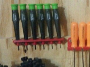 tiny screwdriver holder tool holders boxes garage organization hand tools harbor freight pittsburgh screw driver 3d print model - Mito3D