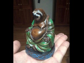 sloth buddha 3d printing all hail awesome cute god majestic worship 3d print model - Mito3D