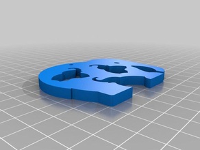 elephant 3 holes pendant space accessories 3d print model - Mito3D