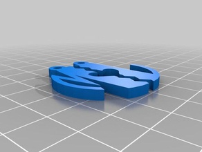 mi personalizar la mitad del corazón monograma colgante joyería 3d print model - Mito3D