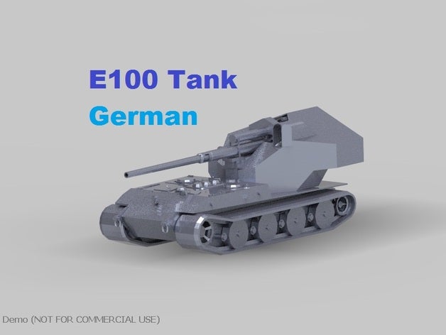 waffentrager e100 vehicles design games tanks war world 3D print model - Mito3D