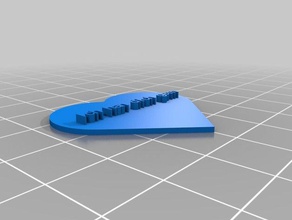 my customized heart message 3d print model - Mito3D