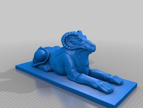 jackal sfinge sculture 3d print model - Mito3D