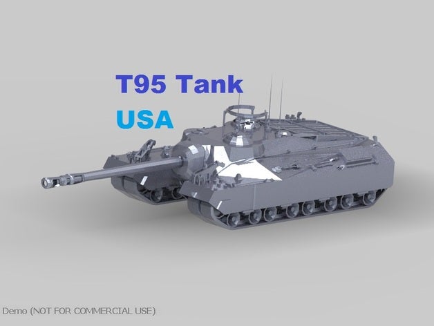 t95 tank vehicles makeredchallenge2 war world tanks 3D print model - Mito3D