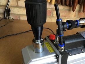 vacuum pump filter adapter parts fume bagging 3d print model - Mito3D