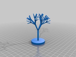 my customized fractal tree math art 3d print model - Mito3D