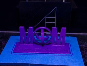 mom gimbal stand interactive art mother mothers day 3d print model - Mito3D