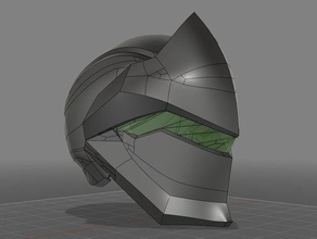 overwatch genji helmet wearable props 3d print model - Mito3D
