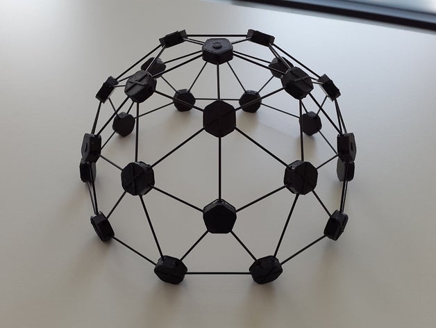 carbon rod mini-dome diy 3D print model - Mito3D