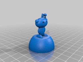 reddit snoo cloverleaf-Antenne Abdeckung Robotik 3d print model - Mito3D