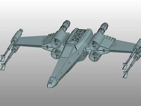 x-wing star wars props 3d print model - Mito3D