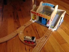 treno di legno connessioni melissa doug in legno, garage i giocattoli giochi treni giocattolo 3d print model - Mito3D